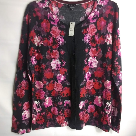 Talbots Sweaters - Talbot Floral Cardigan Size L